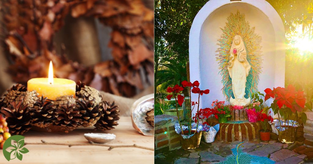 Decorations of the altar of the Holy Virgin