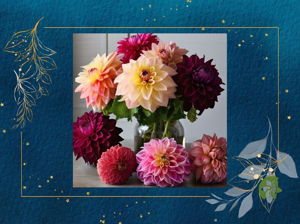 A bouquet of fresh spectacular Dahlias